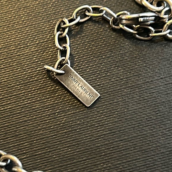 Saint Laurent Long Whistle Charm Necklace in Metal - Picture 6 of 8